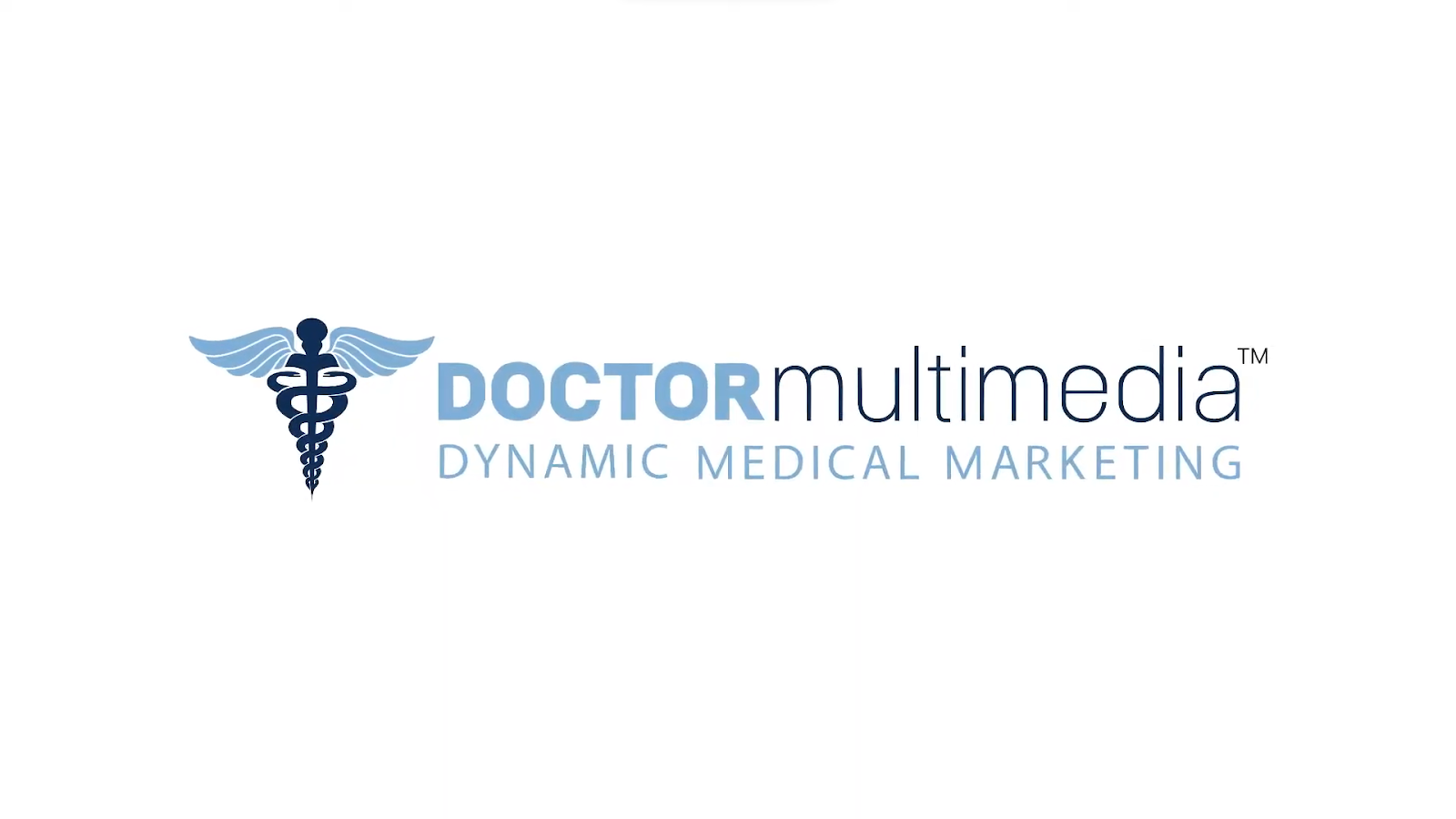 doctor multimedia and logo on white plain background